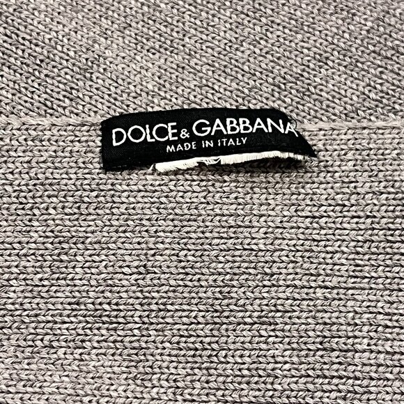 Dolce & Gabbana Gray Knit Scarf Unisex - Picture 2 of 10